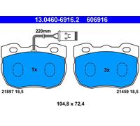 ATE 13.0460-6916.2 Brake pad set