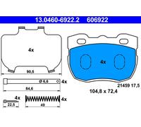 ATE 13.0460-6922.2 Brake pad set