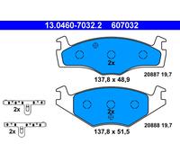 ATE Brake pad set excl. wear warning contact 13.0460-7032.2 Brake pads,Brake pad set, disc brake VW,SEAT,GOLF II (19E, 1G1),GOLF III (1H1)