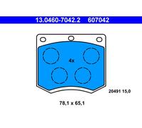 Brake pads 13.0460-7042.2 ATE for FORD ESCORT Mk II CORTINA V GRANADA GRANADA II