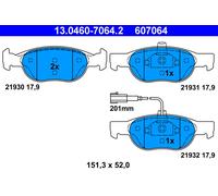 ATE 13.0460-7064.2 Brake pad set
