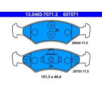 Brake Pad Set, disc brake ATE 13.0460-7071.2 for FORD PUMA (EC_) 1.7 1997-2002
