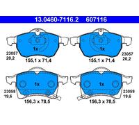ATE 13.0460-7116.2 Brake Pad Set, disc brake for CHEVROLET,OPEL,VAUXHALL