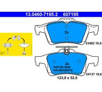 ATE 13.0460-7195.2 Brake Pad Set, disc brake for ,FORD,MAZDA,OPEL,SAAB,VAUXHALL,