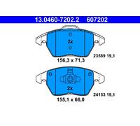 Brake pads 13.0460-7202.2 ATE for PEUGEOT 208 I 308 I 308 SW I 3008 I MPV RCZ