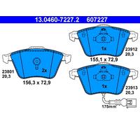 ATE 13.0460-7227.2 Brake Pad Set, disc brake for AUDI,SEAT,VW