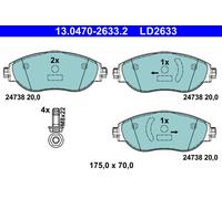 ATE 13.0470-2633.2 Brake Pad Set, disc brake for AUDI,VW