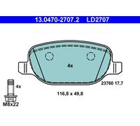 ATE 13.0470-2707.2 Brake pad set