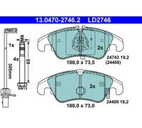ATE 13.0470-2746.2 Brake Pad Set, disc brake for AUDI
