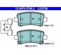 BRAKE PAD SET DISC BRAKE 13.0470-2758.2 FOR OPEL INSIGNIA/Sports/Tourer 1.6L