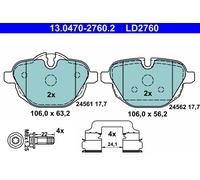 ATE 13.0470-2760.2 Brake Pad Set, disc brake for BMW,MINI