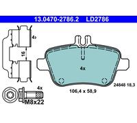 ATE 13.0470-2786.2 Brake Pad Set, disc brake for MERCEDES-BENZ