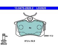 ATE 13.0470-2820.2 Brake Pad Set, disc brake for ,AUDI,CITRO?N,PEUGEOT,SEAT,SKOD