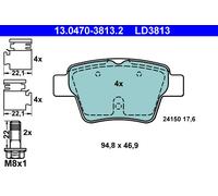 Brake pads 13.0470-3813.2 ATE for PEUGEOT CITROËN