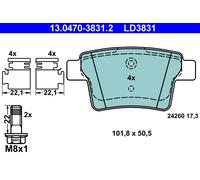 ATE 13.0470-3831.2 Brake pad set