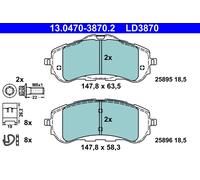ATE 13.0470-3870.2 Brake Pad Set, disc brake for CITRO?N,OPEL,PEUGEOT,VAUXHALL