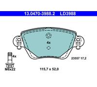 Brake pads 13.0470-3988.2 ATE for JAGUAR FORD RENAULT