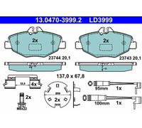 ATE 13.0470-3999.2 Brake Pad Set, disc brake for MERCEDES-BENZ