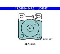 ATE 13.0470-4047.2 Brake Pad Set, disc brake for CHRYSLER,MERCEDES-BENZ