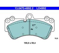 ATE 13.0470-4992.2 Brake Pad Set, disc brake for PORSCHE,VW