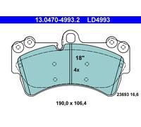 ATE 13.0470-4993.2 Brake Pad Set, disc brake for AUDI,PORSCHE,VW