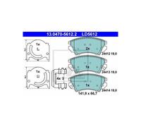 ATE Brake Pad Set 13.0470-5612.2 - Disc Brake, Fits Saab Opel Chevrolet Vauxhall