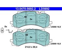 ATE 13.0470-5692.2 Brake Pad Set, disc brake for AUDI,VW