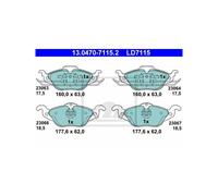 BRAKE PAD SET DISC BRAKE 13.0470-7115.2 FOR OPEL ASTRA/G/Hatchback/Van/Delvan