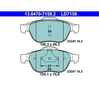ATE Brake Pad Set 13.0470-7158.2 – Disc Brake for Renault Scenic I / Laguna II