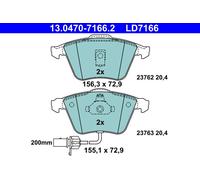 ATE 13.0470-7166.2 Brake Pad Set, disc brake for AUDI