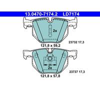 ATE 13.0470-7174.2 Brake Pad Set, disc brake for BMW