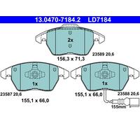 Brake pads 13.0470-7184.2 ATE for VW SEAT SKODA AUDI