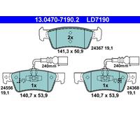 ATE 13.0470-7190.2 Brake Pad Set, disc brake for VW