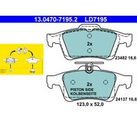 ATE 13.0470-7195.2 Brake Pad Set, disc brake for ,FORD,MAZDA,OPEL,SAAB,VAUXHALL,
