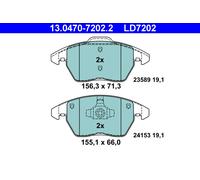 ATE 13.0470-7202.2 Brake Pad Set, disc brake for PEUGEOT
