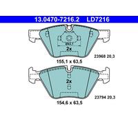 ATE 13.0470-7216.2 Brake Pad Set, disc brake for ,BMW