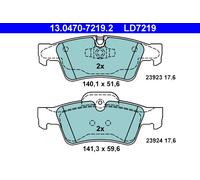 Fits ATE 13.0470-7219.2 Brake Pad Set, disc brake OE REPLACEMENT