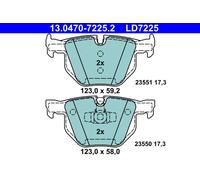 ATE 13.0470-7225.2 Brake Pad Set, disc brake for BMW