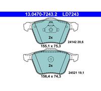 ATE 13.0470-7243.2 Brake Pad Set, disc brake for FORD,VOLVO