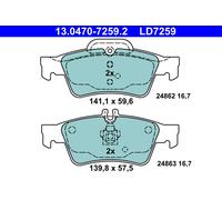 ATE 13.0470-7259.2 Brake Pad Set, disc brake for MERCEDES-BENZ