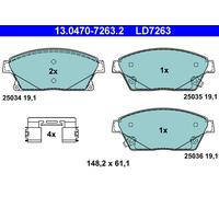 ATE 13.0470-7263.2 Brake Pad Set, disc brake for CHEVROLET,OPEL,VAUXHALL