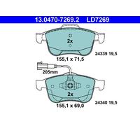 ATE 13.0470-7269.2 Brake Pad Set, disc brake for ALFA ROMEO