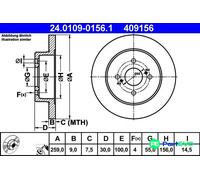 ATE 24.0109-0156.1 Brake disc