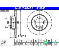 X2 PCS L&R SIDES BRAKE DISC 24.0110-0243.1