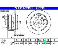 ATE 24.0110-0249.1 Brake disc