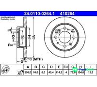 ATE 24.0110-0264.1 Brake disc