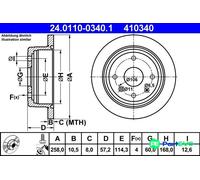 ATE 24.0110-0340.1 Brake disc