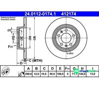 ATE 24.0112-0174.1 Brake disc