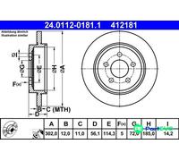 ATE 24.0112-0181.1 Brake disc