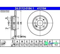 ATE 24.0112-0184.1 Brake disc